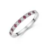 9ct White Gold Round Brilliant 0.30ct Ruby & Diamond Eternity Ring