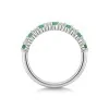 Platinum 0.39ct Round Brilliant Emerald & Diamond Eternity Ring