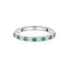 Platinum 0.39ct Round Brilliant Emerald & Diamond Eternity Ring