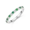 Platinum 0.39ct Round Brilliant Emerald & Diamond Eternity Ring
