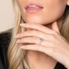 18ct White Gold Pear Cut Aquamarine 1.30ct Diamond Halo Ring