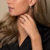 9ct White Gold Pear Cut Tanzanite 1.70ct Diamond Halo Drop Earrings