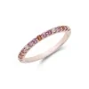 9ct Rose Gold Brilliant Cut Pink Sapphire And Diamond 0.41ct Eternity Ring