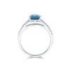 9ct White Gold Pear Cut Topaz and Brilliant Cut Diamond 2.20ct Solitaire Ring