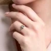 9ct Yellow Gold Emerald Cut 0.90ct Blue Topaz Rub Over Ring With Diamond Shoulders