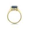 9ct Yellow Gold Oval Cut 6.90ct London Blue Topaz Solitaire Ring