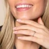 9ct White Gold Oval Cut Citrine 0.53ct Diamond Halo Ring