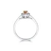 9ct White Gold Oval Cut Citrine 0.53ct Diamond Halo Ring