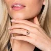 18ct Rose Gold Oval Cut Morganite 0.98ct Diamond Halo Ring