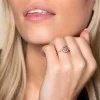 18ct Rose Gold Oval Cut Morganite 0.98ct Diamond Halo Ring