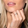 9ct Rose Gold Oval Cut Morganite 0.98ct Diamond Halo Ring