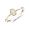 9ct Yellow Gold Oval Cut Opal 0.30ct Solitaire Ring