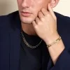 9ct Yellow Gold Gents 9.65mm Curb Bracelet