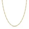 9ct Yellow Gold Diamond Cut Figaro 51cm Gents Necklet 