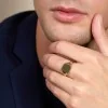 9ct Yellow Gold Square Gents Signet Ring