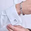 Silver Curb Chain Gents Bracelet