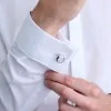 Silver Patterned Circle Cufflinks