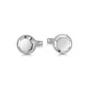 Silver Patterned Circle Cufflinks