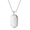 Silver Oval Dog Tag Pendant