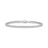 Silver 4 Claw Cubic Zirconia Gents Tennis Bracelet