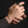 Silver Mens Adjustable Signet Ring