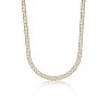 Silver Yellow Gold Plated 20' 6.2mm Curb Chain Necklace