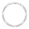 Silver 5.5mm Figaro Chain Bracelet