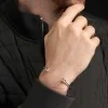 Sterling Silver Plain Mens Torque Bangle
