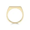 Silver Gents Yellow Gold Plated Rectangular Signet Ring