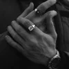 True North | Silver Gents Compass Signet Ring