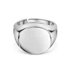 Silver Mens Adjustable Signet Ring