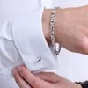 Silver Oval Plain Cufflinks