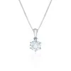 18ct White Gold 0.70ct Round Brilliant 6 Claw Diamond Solitaire Pendant