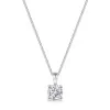18ct White Gold 4 Claw 1.20ct Round Brilliant Diamond Solitaire Pendant