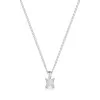18ct White gold 0.30ct Princess Cut Diamond Solitaire Pendant