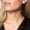 18ct White Gold Emerald Cut 0.41ct Diamond Halo Pendant