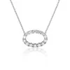 18ct White Gold 0.80ct Round Brilliant Diamond Fancy Oval Pendant