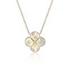 18ct Yellow Gold 0.21ct Round Brilliant Cluster Flower Style Pendant