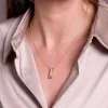 18ct Yellow Gold Round Brilliant 0.20ct Diamond Multi Strand Cross Over Pendant