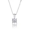 9ct White Gold Brilliant Cut 0.10ct Diamond Pendant