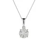 9ct White Gold Brilliant Cut 0.25ct Diamond Cluster Pendant