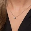 9ct White Gold Brilliant Cut 0.33ct Cluster Pendant Necklace