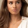 9ct White Gold Brilliant Cut 0.53ct Cluster Pendant Necklace