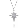 9ct White Gold Brilliant Cut Diamond 0.44ct Pave Star Necklace 1
