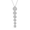 9ct White Gold 0.30ct Round Brilliant Cut Diamond Drop Pendant
