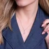 9ct White Gold Round Brilliant 0.20ct Diamond Drop Pendant