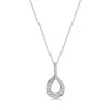 9ct White Gold Round Brilliant 0.20ct Diamond Drop Pendant