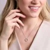 9ct White Gold Round Brilliant 0.15ct Diamond Woven Circle Pendant