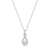 9ct White Gold Round Brilliant 0.33ct Diamond Twist Drop Pendant