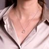 9ct White Gold Round Brilliant 0.25ct Diamond Offset Heart Pendant